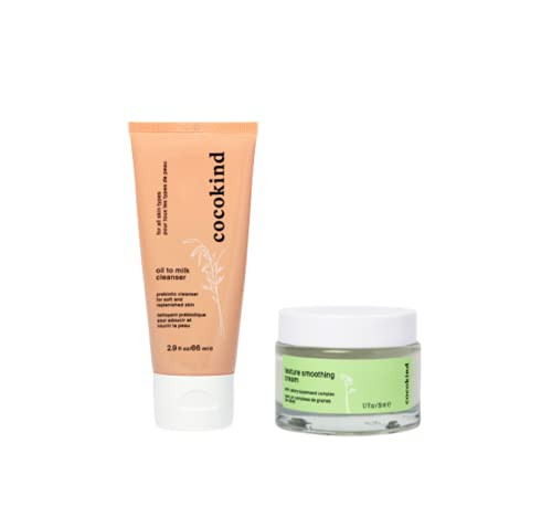 Cocokind Everyday Essentials Bundle Oil To Milk Cleanser And Texture Smoothing Cream