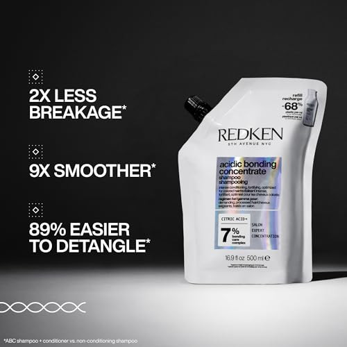 Redken Bonding Shampoo For Damaged Hair Repair Acidic Bonding Concentrate For All 16.9 Fl. Oz