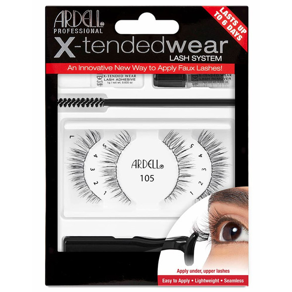 Ardell Individual Lashes XTended Wear 105 LongLasting Diy Lash Clusters Eyelash Extensions 4 Pack