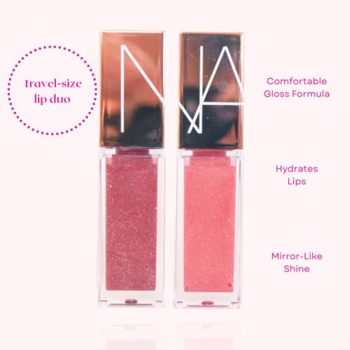 Nars Mini Afterglow Lip Shine Gloss Set:: Orgasm Sheer Peachy Pink With