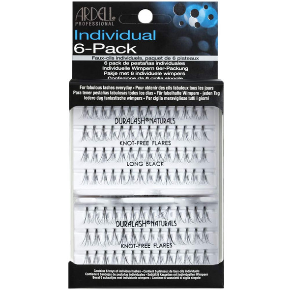 Ardell Individual Lashes Long Black KnotFree Natural Lash Clusters Wispy Eyelash Clusters 6 Pack
