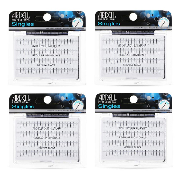 Ardell Regular Individual Lashes Diy Lash Clusters KnotFree Natural Single Eyelash Clusters 4 Pack