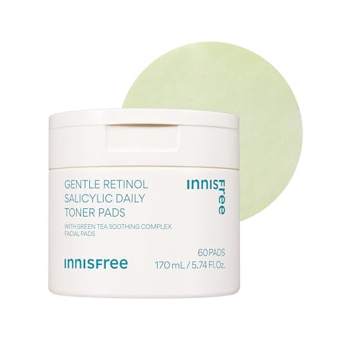 Innisfree Daily Gentle Retinol Salicylic Toner Pads Korean Sheet Mask Pads With 60 Pads