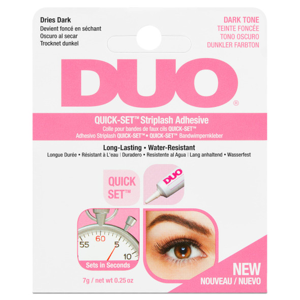 Duo QuickSet Strip Lash Adhesive Dark Tone Long Lasting Lash Glue Waterproof 0.25 Oz