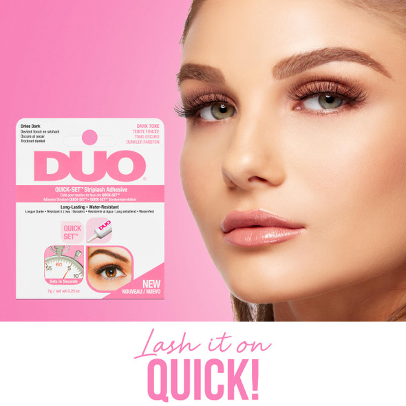Duo QuickSet Strip Lash Adhesive Dark Tone Long Lasting Lash Glue Waterproof 0.25 Oz