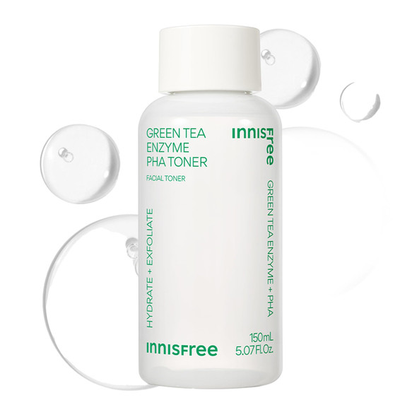 Innisfree Green Tea Enzyme Pha Toner Hydrating Korean Exfoliating Essence With Hyaluronic 5.07 Fl Oz