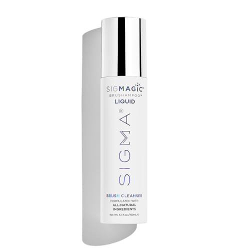 Sigma Beauty Sigmagic Brushampoo Liquid Professional Grade Cleaner Solution For Makeup Brushes and 5.1 Fl Oz