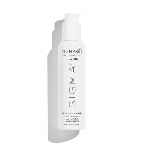 Sigma Beauty Sigmagic Brushampoo Liquid Professional Grade Cleaner Solution For Makeup Brushes and 5.1 Fl Oz