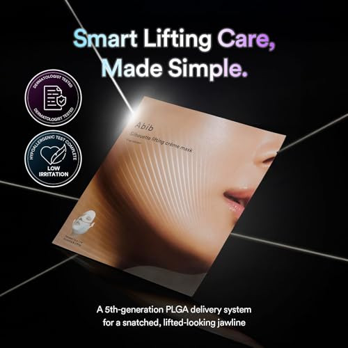 Abib Silhouette Lifting Cream Mask VUp Solution With PlgaPeptide Jawline Double Chin 4 Sheets