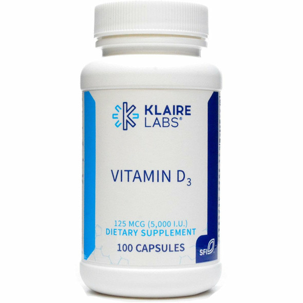 Vitamin D3 5000 IU 100 caps By Klaire Labs