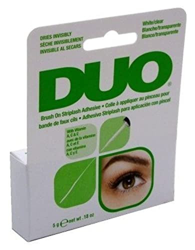 Duo BrushOn Striplash Adhesive White/Clear Pack Of 6 0.18 Ounce Pack Of 6