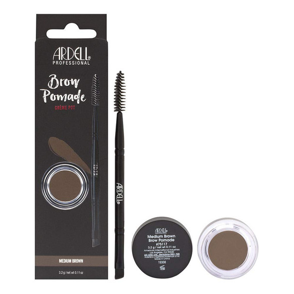 Ardell Brow Pomade Medium Brown SmudgeProof LongLasting Eyebrow Makeup With DualEnded Precision 1 Pack