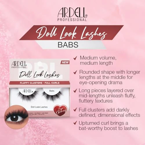 Ardell Doll Look Lashes Babs Fluffy Cluster False Eyelashes With Full Curls 4 Pack