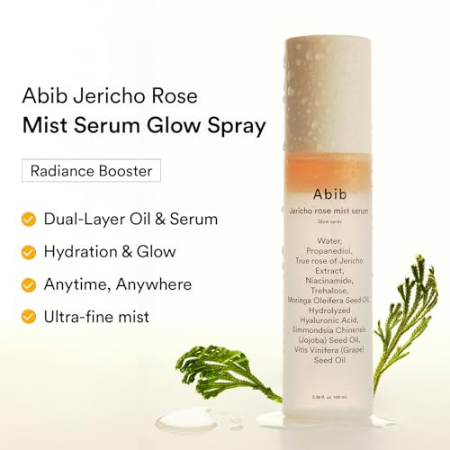 Abib Jericho Rose Mist Serum Glow Spray I Vegan Collagen Creamides I 3.38 Fl Oz