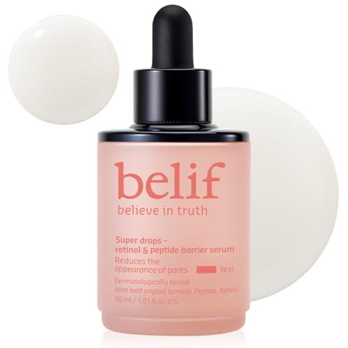 Belif Retinol and Peptide Super Drops Serum AntiAging Skin Booster And Pore 1.01 Fl Oz