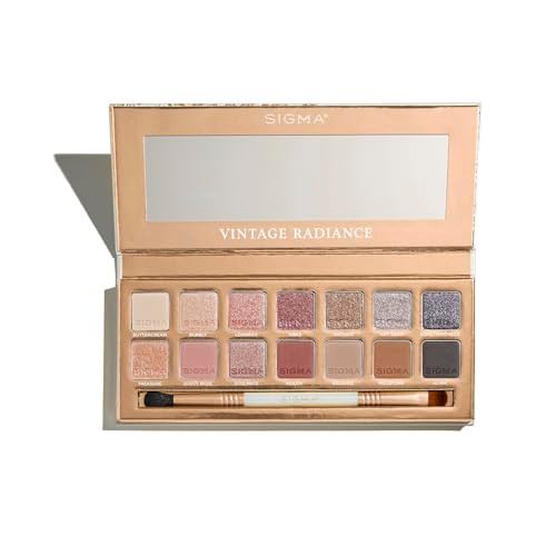 Sigma Beauty Vintage Radiance Highly Pigmented Eyeshadow Palette Colorful Eye Shadow Palette With Ful Eye Shadow Palette With