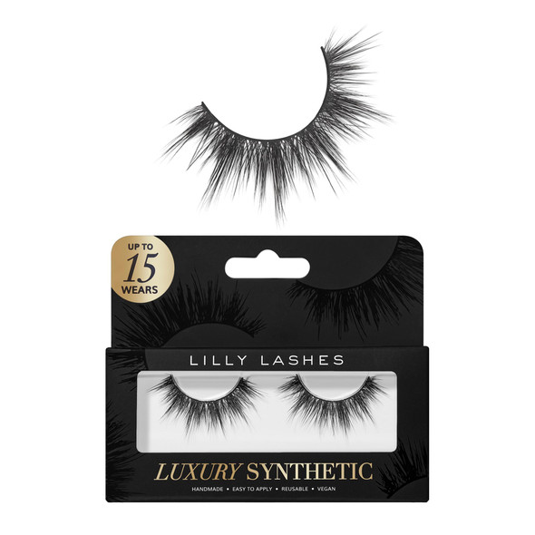 Lilly Lashes Luxury Synthetic False Eyelashes Full Length Lash Extension 13Mm Natural Look