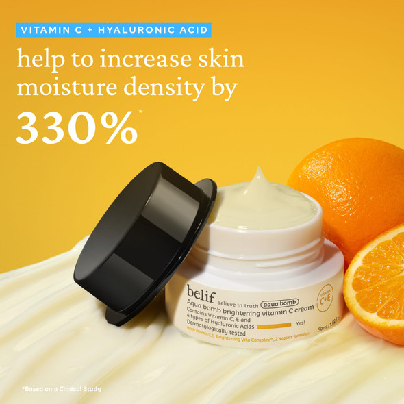 Belif Aqua Bomb Vitamin C Face Cream Moisturizer Infused With Hyaluronic Acid
