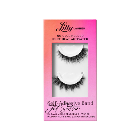Lilly Lashes 3D Self Adhesive Eyelashes No Lash Glue Needed Body Heat Activated