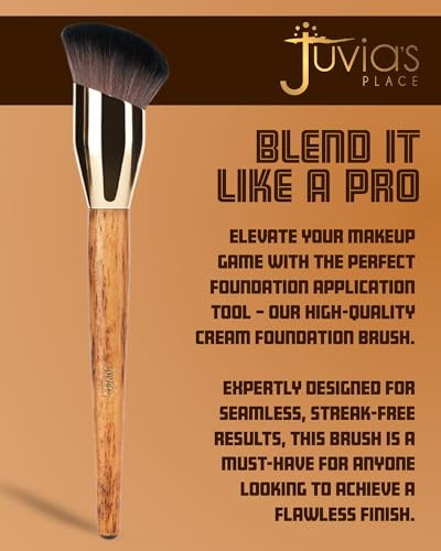 JuviaS Place Bronzed J302 Cream Foundation Brush Dense Soft Bristles For Smooth Blending
