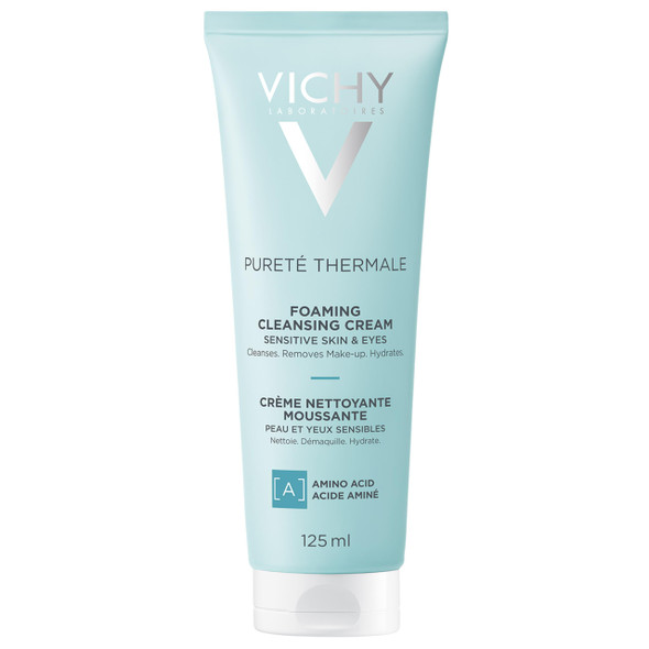 Vichy Puret Thermale Hydrating Foaming Cream Facial Cleanser 4.2 Fl. Oz