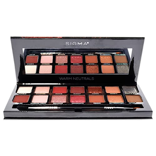 Sigma Beauty Warm Neutrals Eyeshadow Palette 14 Warm Eyeshadow Shades In Matte Shimmer S In Matte Shimmer And Meta