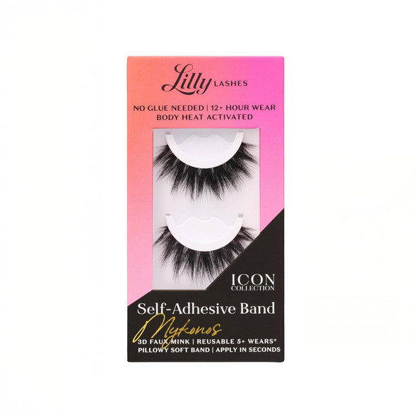 Lilly Lashes 3D Self Adhesive Eyelashes No Lash Glue Needed Body Heat Activated