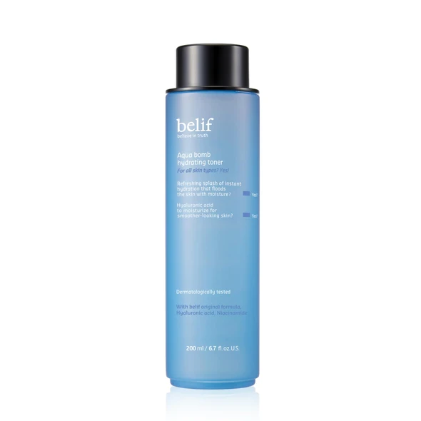 Belif Niacinamide Hydrating Toner Aqua Bomb Lightweight Cooling Toner With Hyaluronic Acid 5.07 Fl Oz