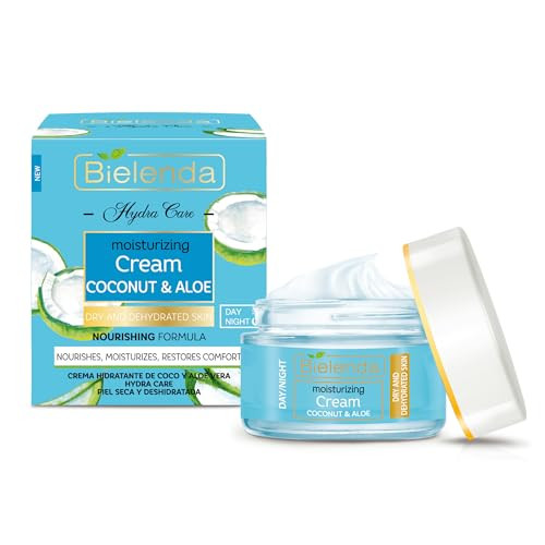 Bielenda Moisturising Cream Coconut and Aloe Vera For Dry and Dehydrated Skin 1.7Oz