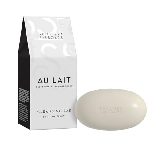 Scottish Fine Soaps Au Lait Organic Oat And Chamomile Cleansing Bar White Vegan Friendly 100G