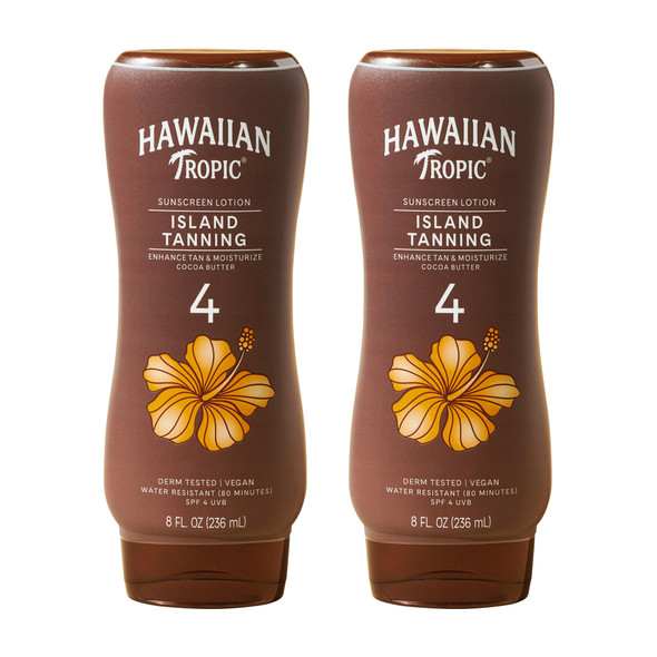 Hawaiian Tropic Island Tanning Lotion Spf 4 Twin Pack Twin Pack