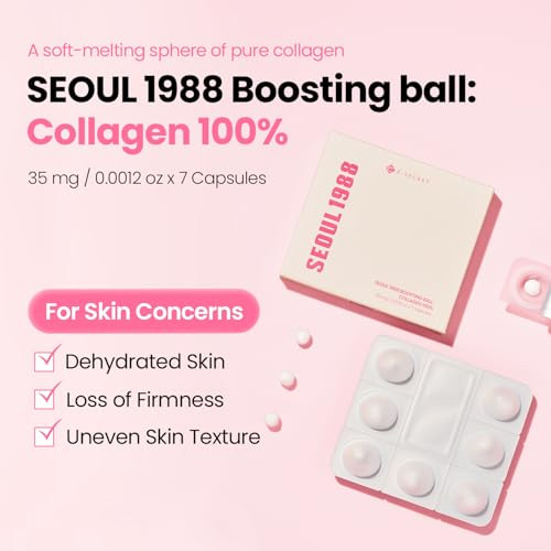 K-Secret KSecret Seoul 1988 Collagen Boosting Ball FreezeDried 100% Hydrolyzed Collagen Nourishing 7 Capsules
