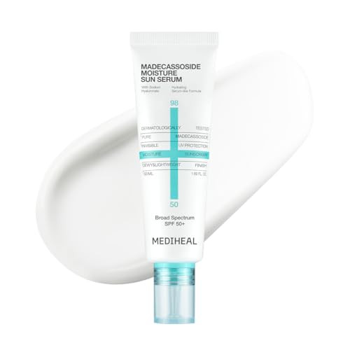 Mediheal Madecassoside Moisture Sun Serum Spf 50+ Hydrating Korean Sunscreen For Face 1.69 Fl Oz
