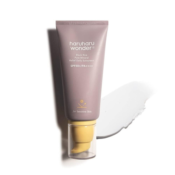 Haruharu Wonder Black Rice Pure Mineral Relief Daily Sunscreen Spf50+/Pa++++ Broad Spectrum 50Ml