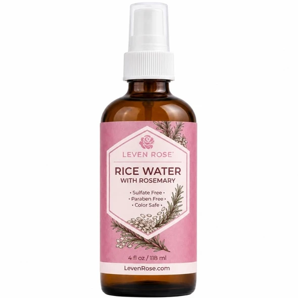 Leven Rose Pure Rose Water Spray For Face Hair and Body Hydrating Rosewater 4 Oz