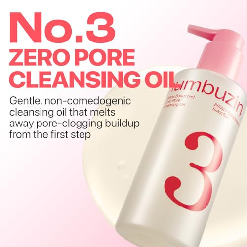 Numbuzin No.3 Bifida Bakuchiol Zero Pore Cleansing Oil Deep Pore Cleanser and 6.76 Fl. Oz