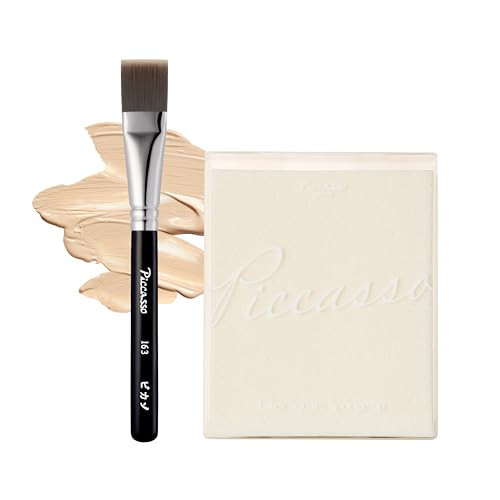 Piccasso Flawless Adherence Set 163 Foundation Brush + 6P Latex Round Makeup
