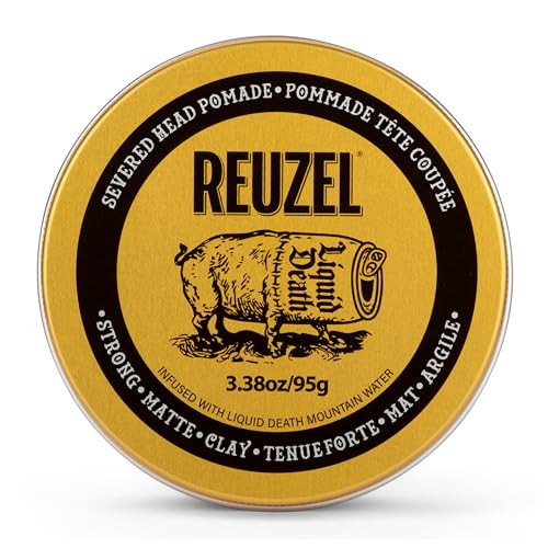 Reuzel Severed Head Strong Hold Clay Pomade Matte Hair Styling Clay With 0.21 Lb