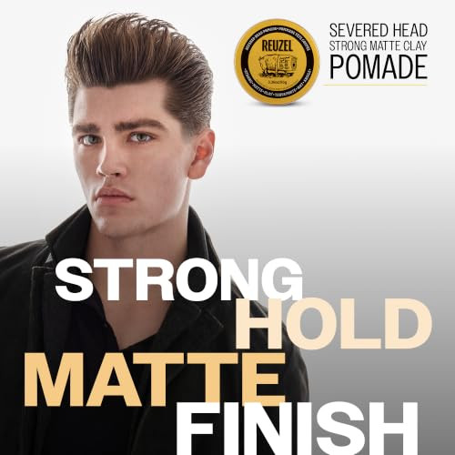 Reuzel Severed Head Strong Hold Clay Pomade Matte Hair Styling Clay With 0.21 Lb