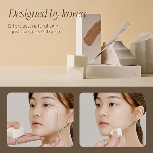 Piccasso Professional Makeup Spatula 2 Set Stainless Steel Foundation Spatula For