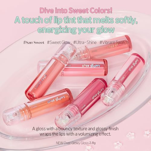 Etude Over Glowy Lip Gloss 4 Pink Marshmallow NonSticky Vegan Lip Tint