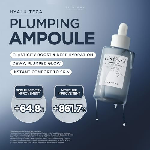 Skin1004 Hyalu Teca Plumping Ampoule Hyaluronic Acid Serum For Dewy Glow Skin 1.69 Fl.Oz