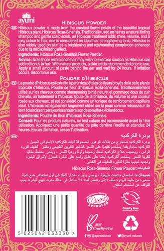 Ayumi Hibiscus Powder Hydrating Hair Masks For Dry Damaged Hair Anti Ageing 100 G