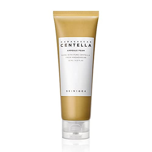 Skin1004 Madagascar Centella Ampoule Foam Korean Face Cleanser and Makeup Remover With 4.23 Fl.Oz