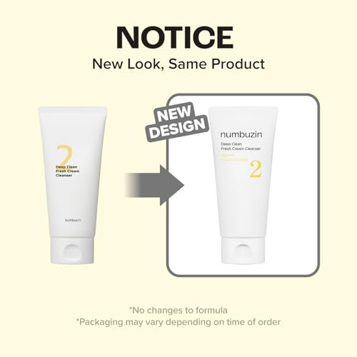 Numbuzin No.2 Cleansing Foam Deep Clean Fresh Cream Cleanser Foam Cleanser Gentle 4.05 Fl. Oz