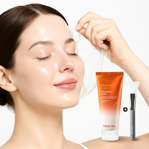 Farmstay Ginseng Collagen Wrapping Mask For Skin Hydrating Peel Off Face 5.07 Fl Oz