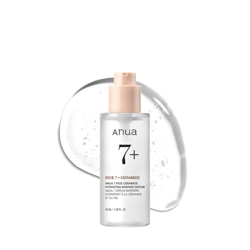 Anua Rice Ceramide 7 Hydrating Barrier Serum Moisturizing Face Serum NonComodogenic Hyaluronic 1.69 Fl Oz
