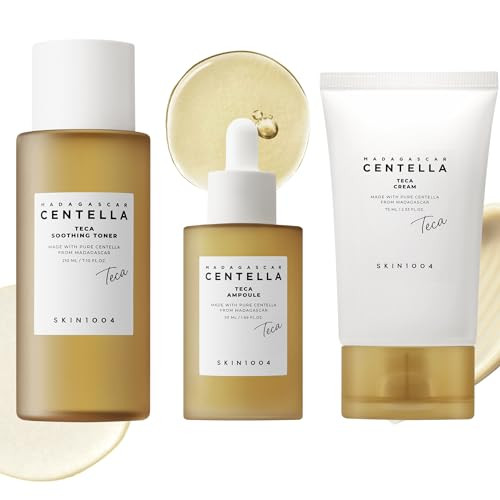 Skin1004 Madagascar Centella Teca Skincare Set Soothing Toner Hydrating Ampoule and Moisturizing