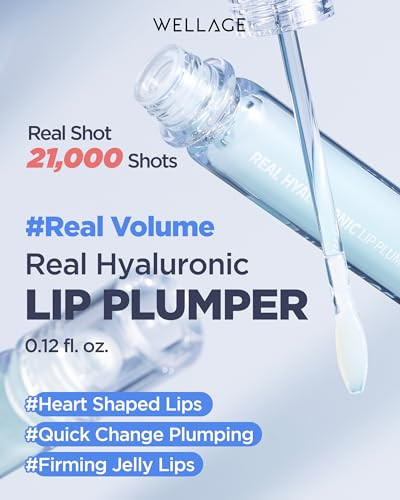 Wellage Real Hyaluronic Lip Plumper High Shine Clear Plumping Lip Gloss With 0.12 Fl.Oz