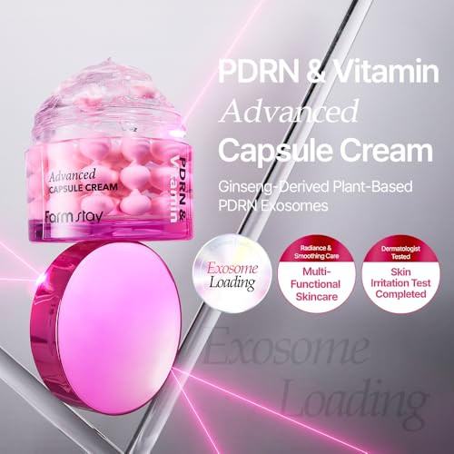 Farmstay Pdrn and Vitamin Advanced Capsule Cream Gel Uneven Tone Dual Radiance 1.85 Fl Oz